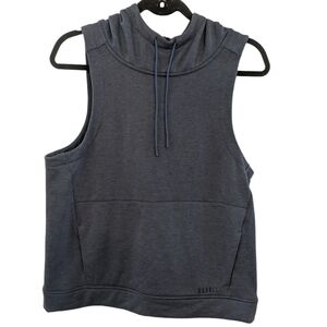 NOBULL Steel Blue Microplush Sleeveless Hoodie. Medium